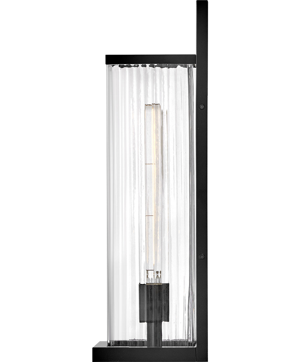 Torrent 1-Light Medium Wall Mount Lantern in Black