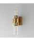 Livingston 2-Light Sconce Natural Aged Brass
