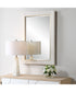 25x35" Wall Mirror Whitewashed Textured Wrap