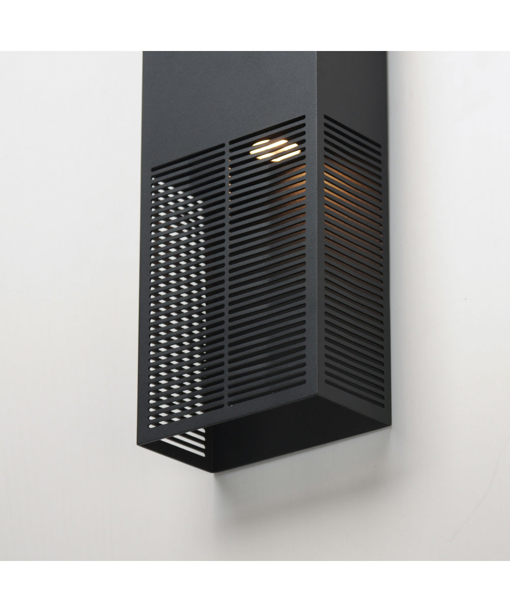Grate 14 inch LED Outdoor Wall Sconce Black