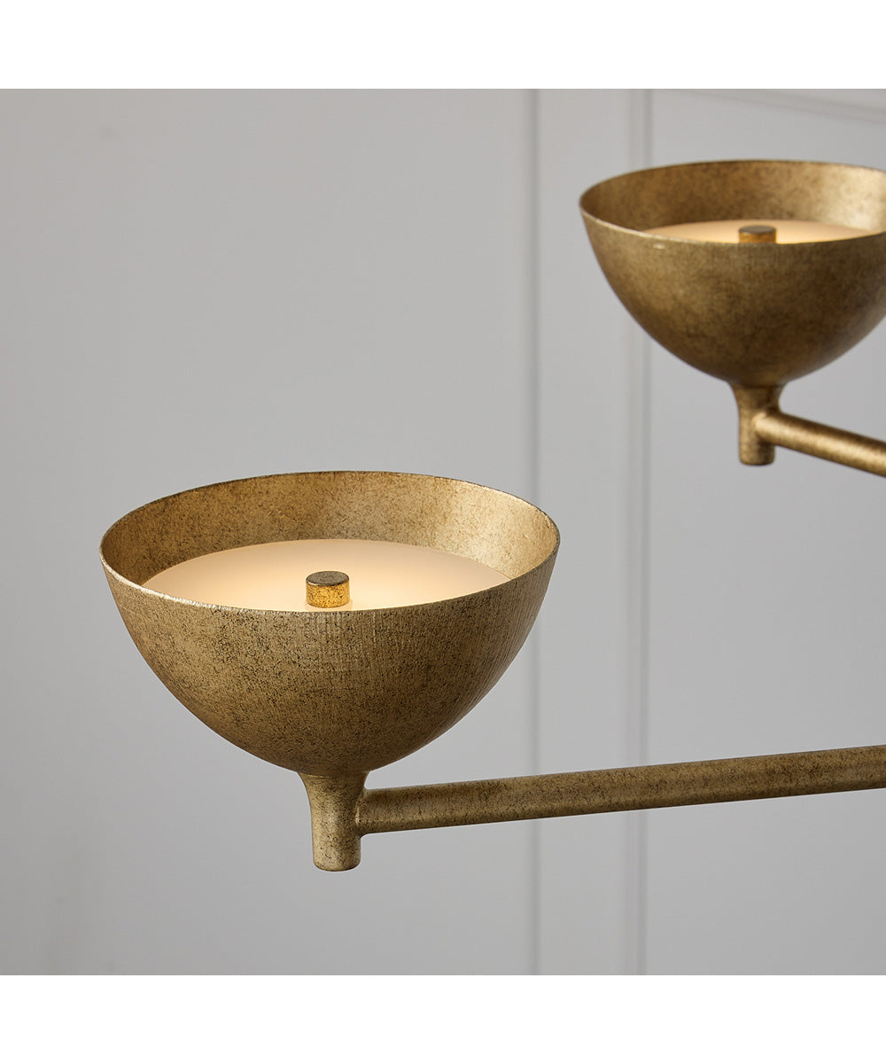 Francesca 10-Light Chandelier Feathered Gold