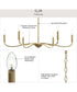 Ilia 6-Light Large Chandelier Brushed Gold