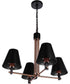 Blake 4-Light Lighting Flat Black/Satin Brass