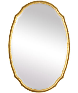 24x36" Wall Mirror Lightly Antiqued Gold Leaf