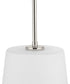 Clarion 1-Light Etched White Pendant P500429 Polished Nickel