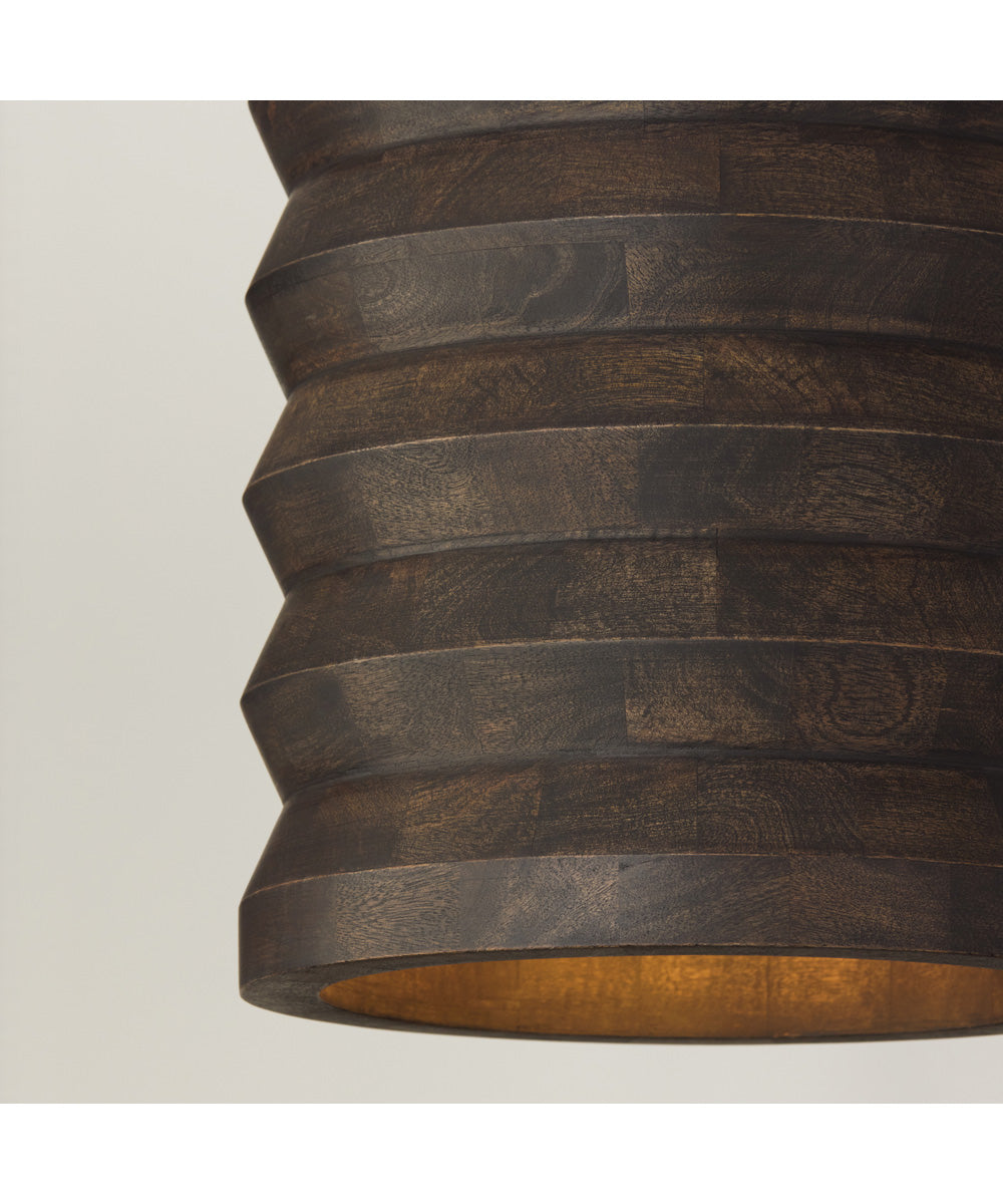 Dunn 1-Light Pendant Espresso Stain and Black