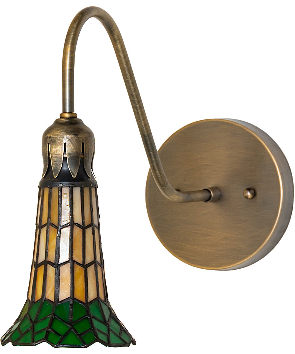 5" Wide Stained Glass Pond Lily Wall Sconce