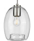 Caisson 1-Light Clear Glass Global Pendant Light Brushed Nickel