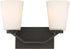 14"W Nome 2-Light Vanity & Wall Mahogany Bronze