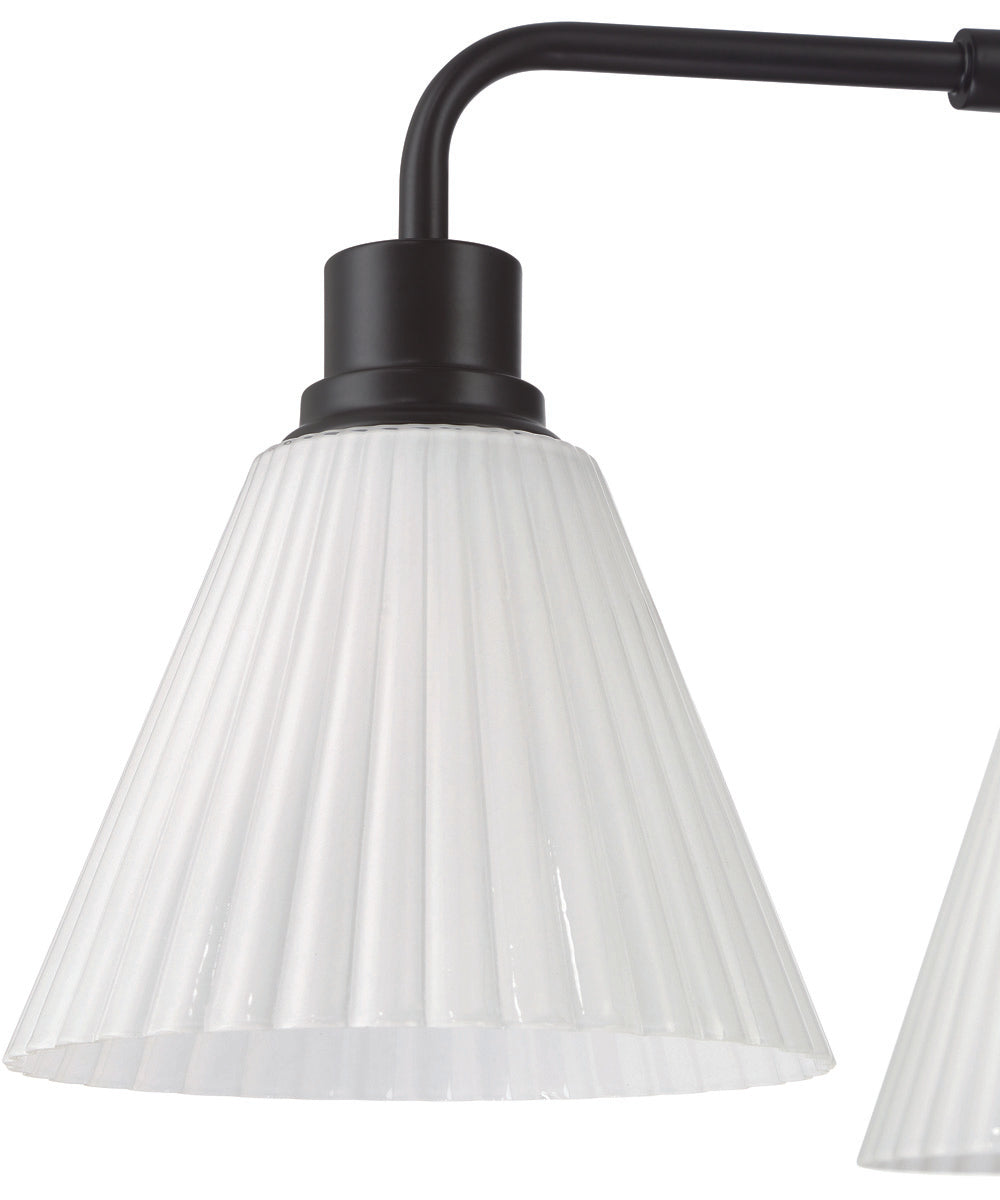 Pleated II 4-Light Lighting Flat Black