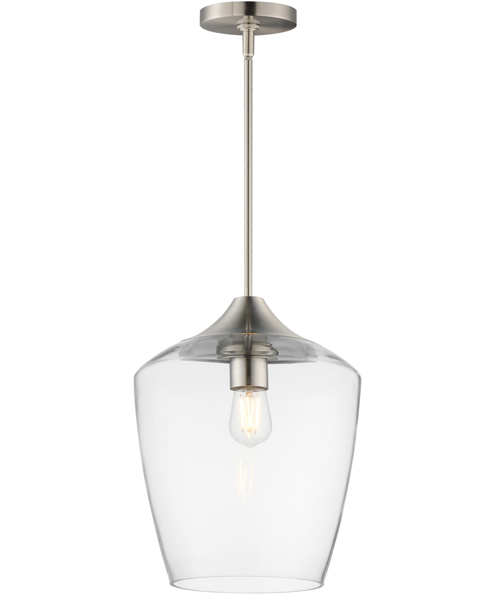 Goblet 12 inch Single Pendant Satin Nickel
