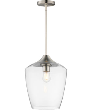 Goblet 12 inch Single Pendant Satin Nickel