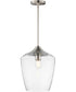 Goblet 12 inch Single Pendant Satin Nickel