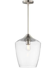 Goblet 12 inch Single Pendant Satin Nickel