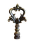 Neo-Classical Church Key Lamp Finial Antique Brass, 3.1"h