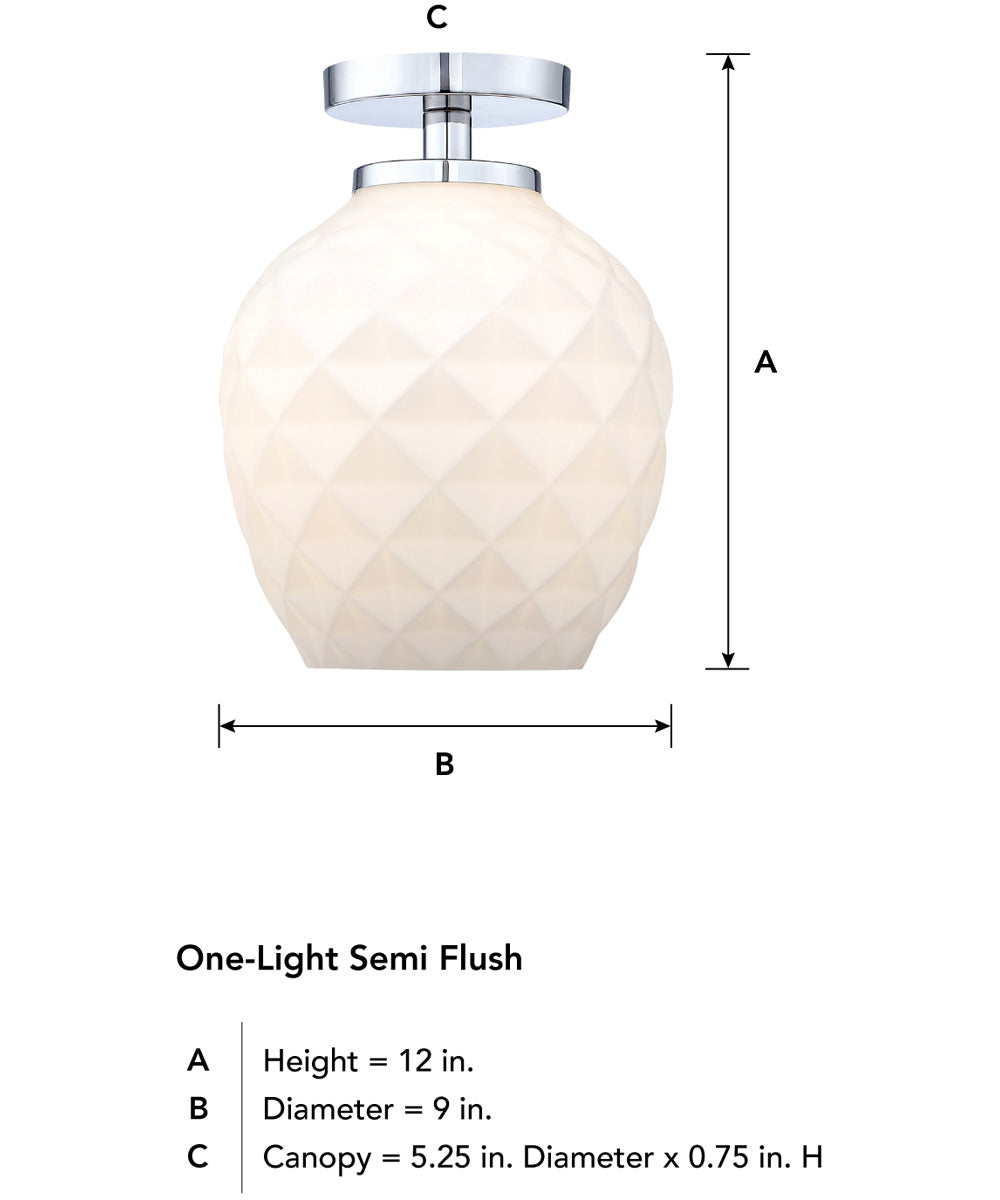 Dita 1 Light Semi Flush  Polished Nickel