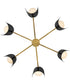 Zuri 6-Light Medium Single Tier in Lacquered Brass