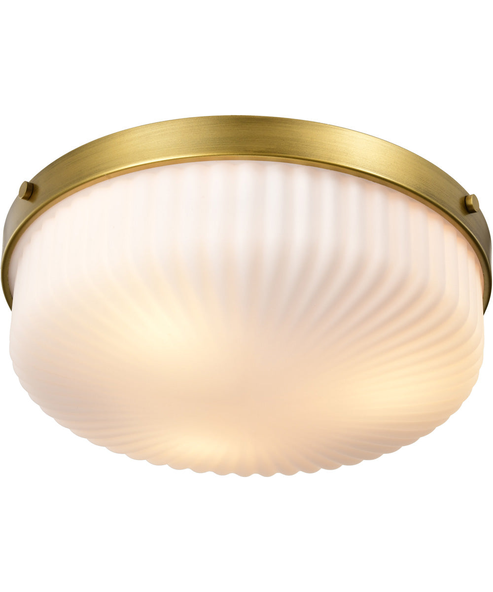 Solara 3-Light Close-to-Ceiling Natural Brass