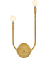 Cora 2-Light Large Two Light Sconce in Lacquered Brass