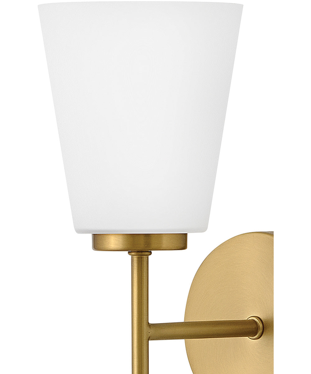Bri 1-Light Medium Single Light Vanity in Lacquered Brass