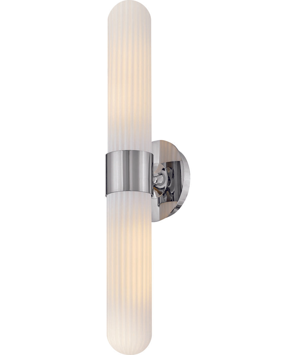 Nina 2-Light Large Two Light Sconce in Chrome