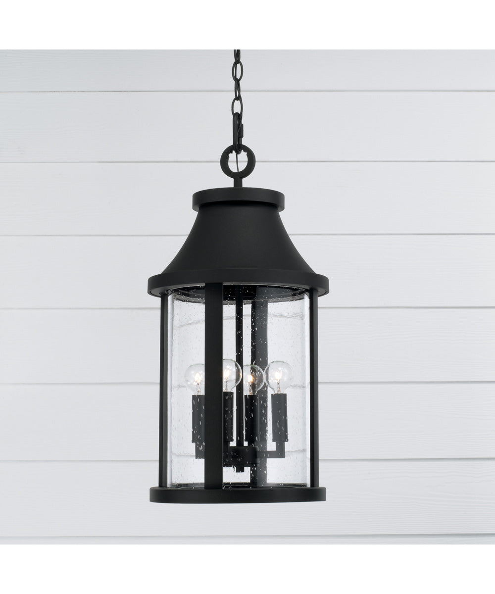 Bridger 4-Light Outdoor Hanging-Lantern Black