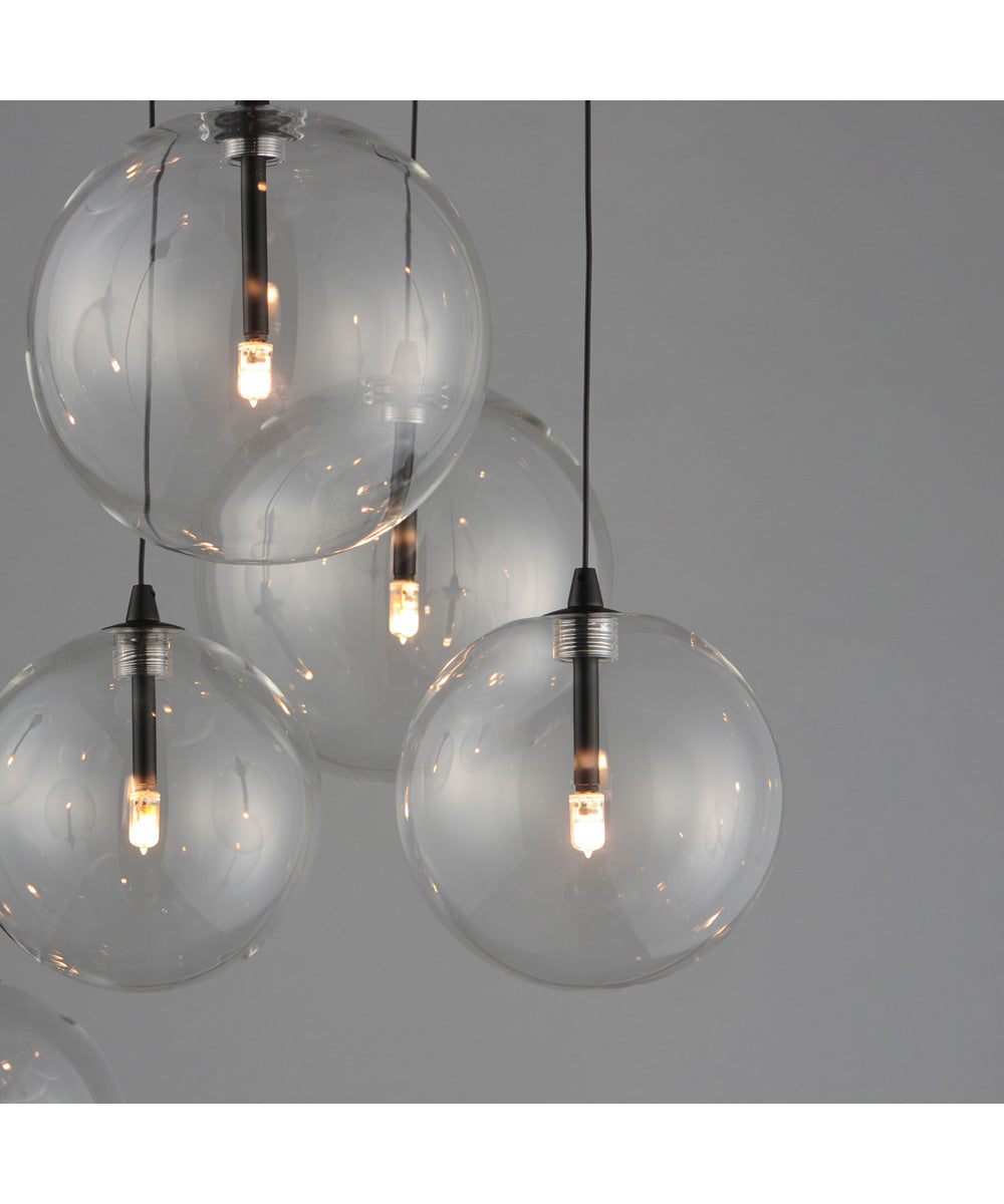 Global 9-Light LED Chandelier Black