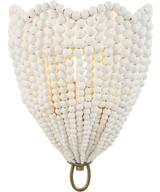 Biddeford 1 Light White Beaded Sconce