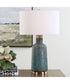 Dauphine Cracked Teal Table Lamp