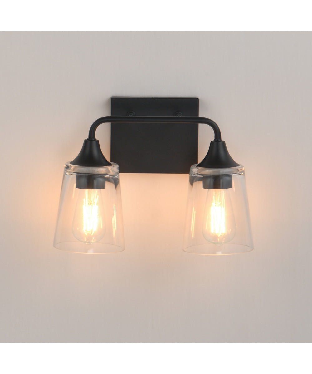 Hudson 2-Light Bath Vanity Black