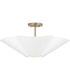 Maeve 4-Light Pendant Matte Brass and White