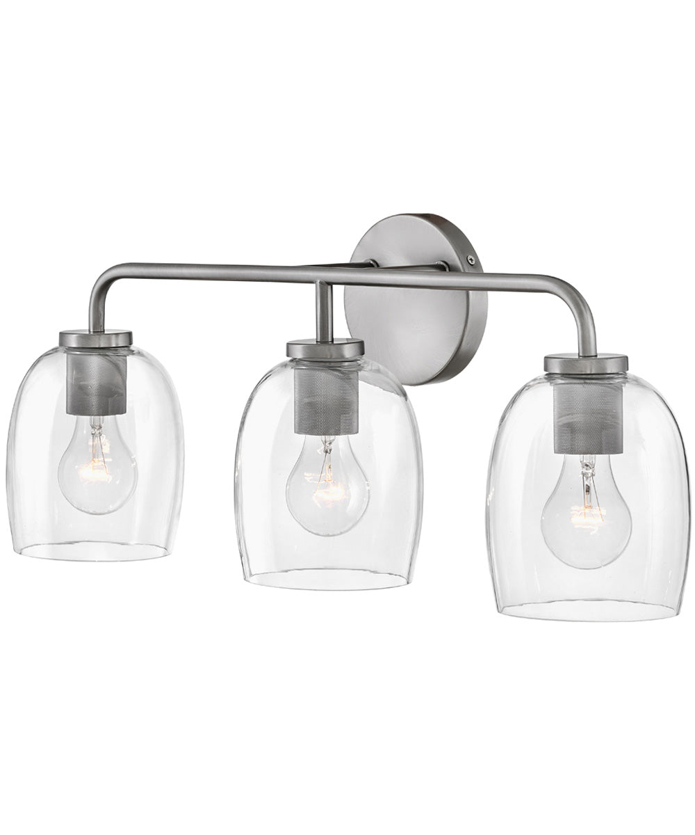 Percy 3-Light Medium Three Light Vanity in Antique Nickel