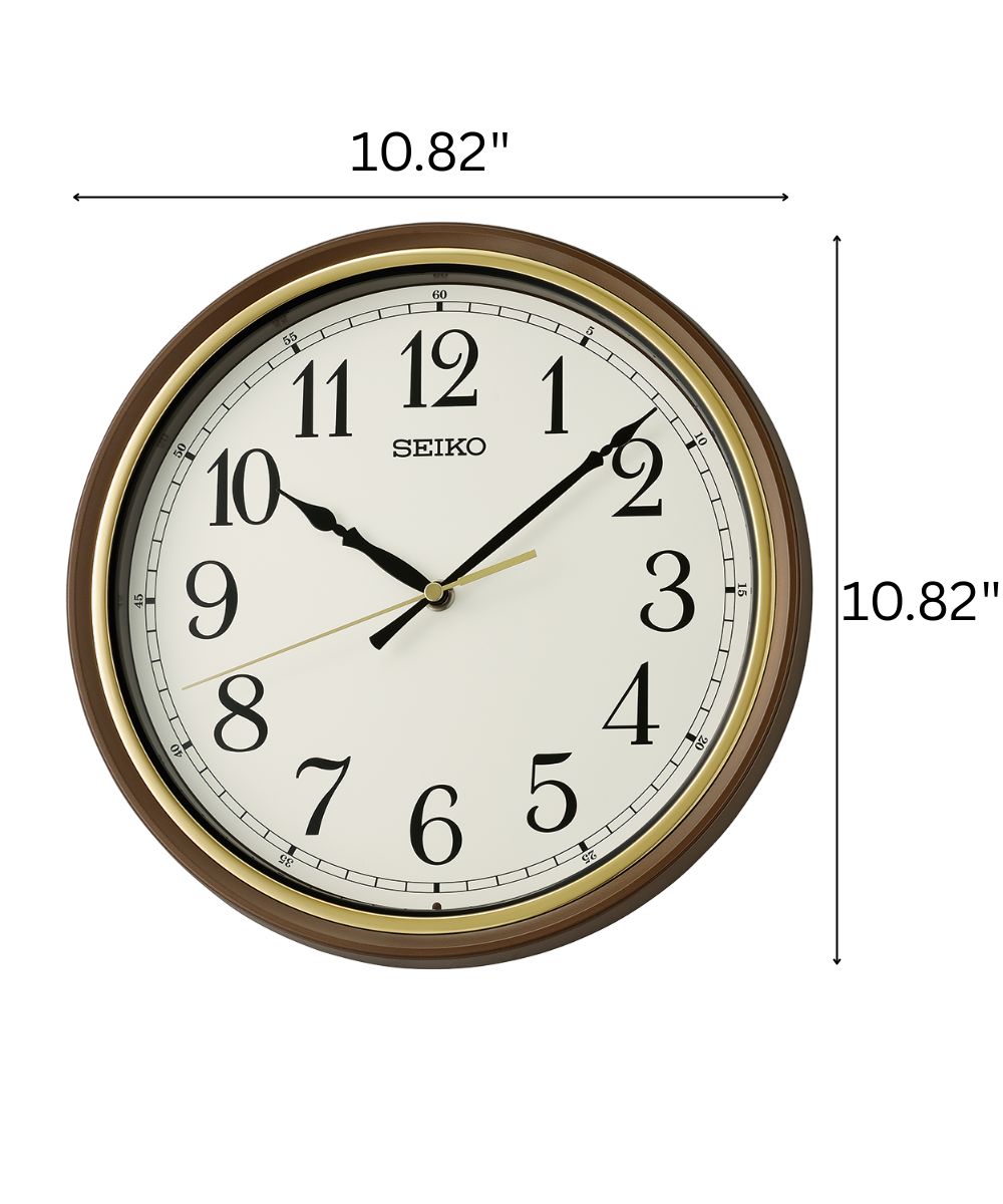 OPEN BOX Wall Clock Oita Brown Glass Cover