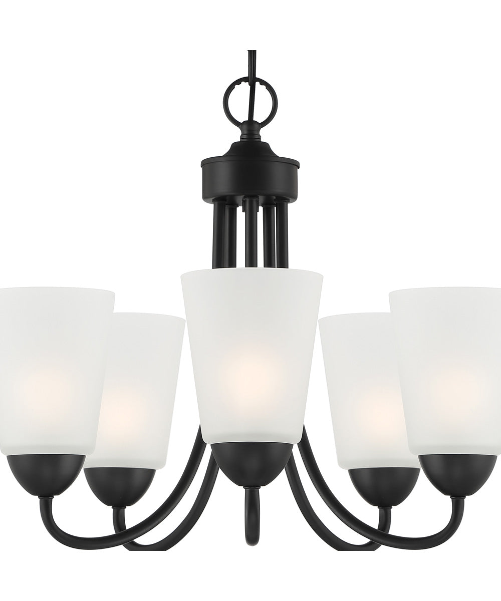 Malone 5 Light Chandelier Matte Black