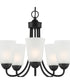 Malone 5 Light Chandelier Matte Black