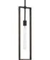 Boundary 1-Light Roasted Chicory Modern Pendant Matte Black