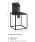 Preston 1 Light Wall Lantern Matte Black