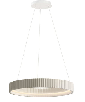 Souffle 25 inch LED Ring Pendant Chaulk White