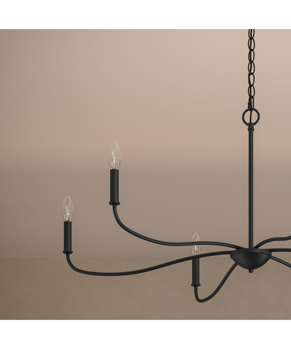 Ilia 6-Light Extra Large Chandelier Matte Black