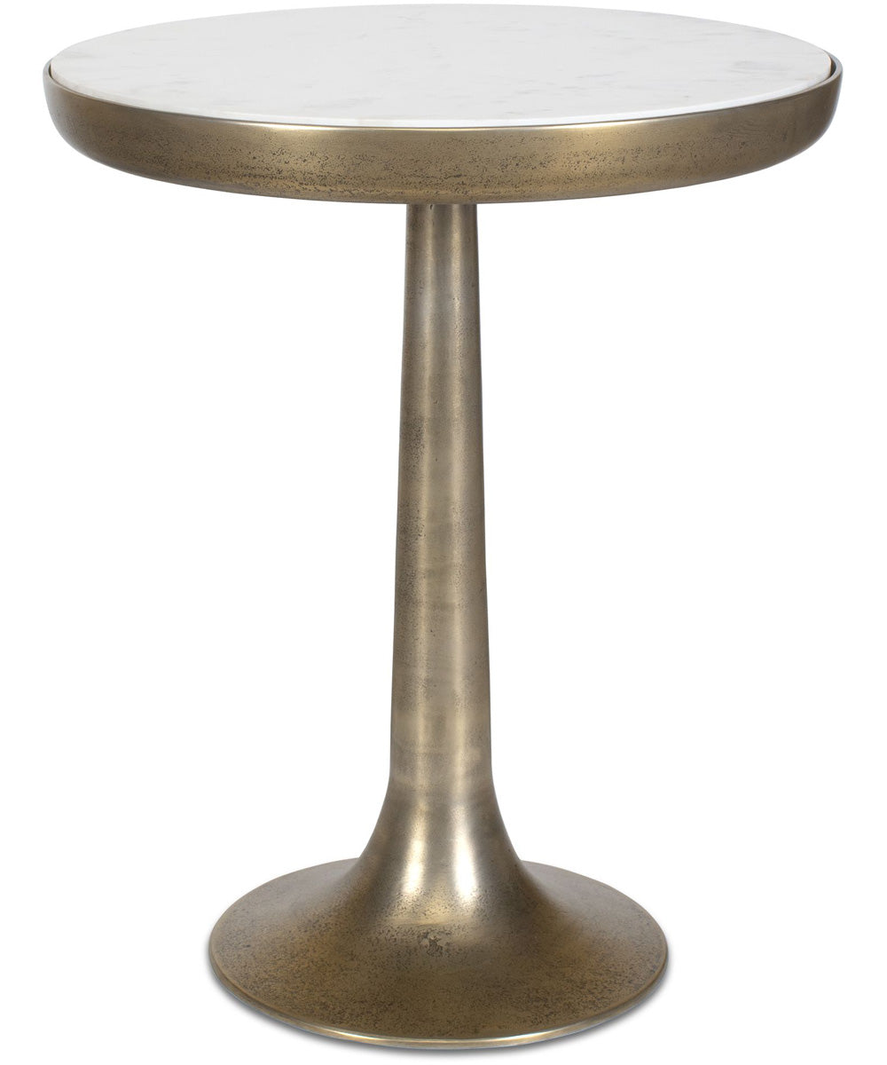 Gianno Round White Marble Side Table