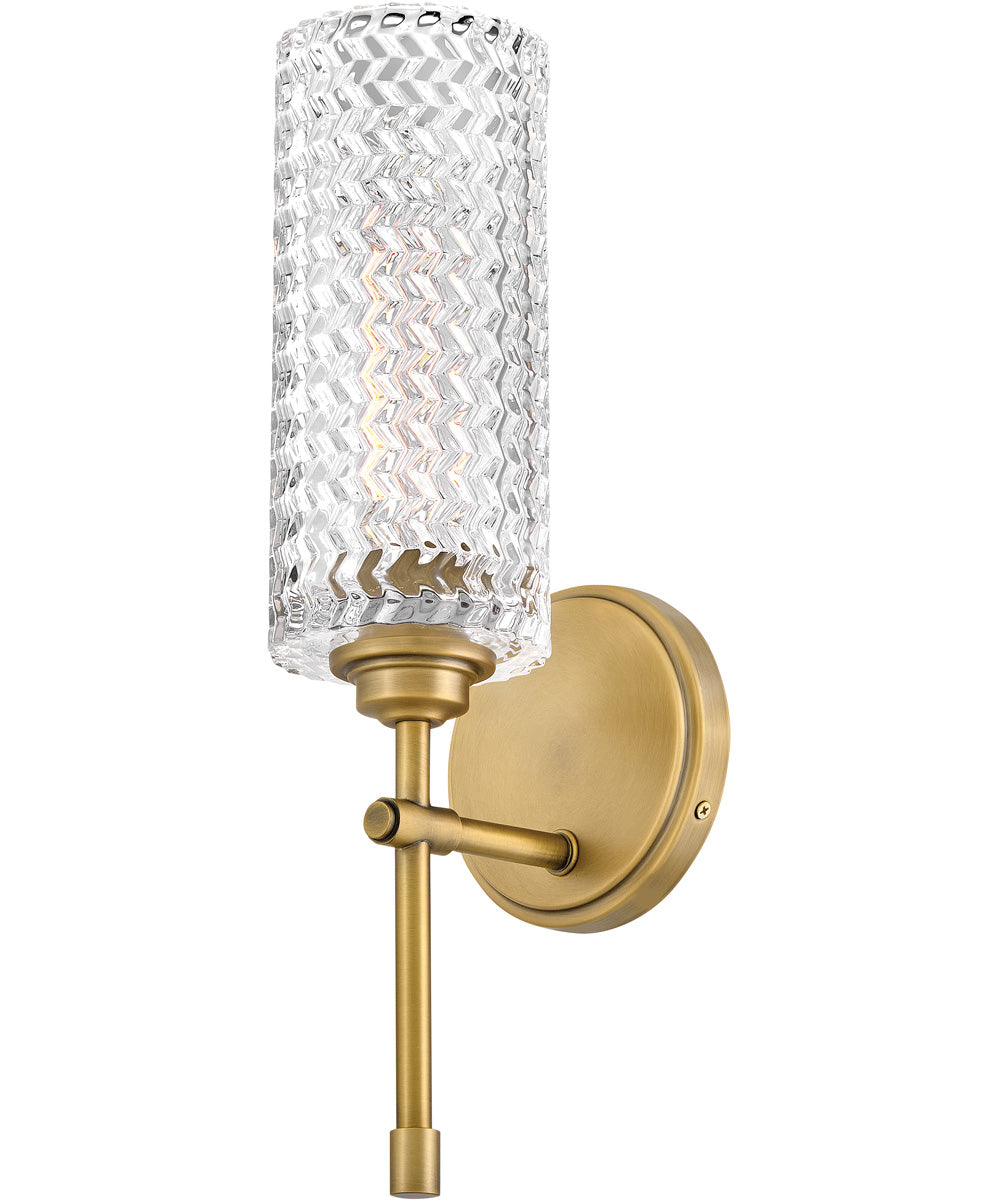 Elle 1-Light Medium Single Light Sconce in Heritage Brass