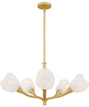 Adelyn 5-light Chandelier Gold Leaf