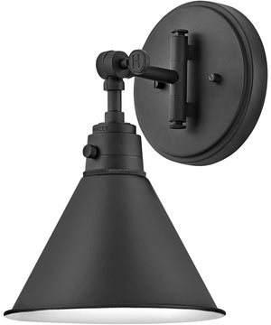 Arti 1-Light Small Single Light Sconce in Black