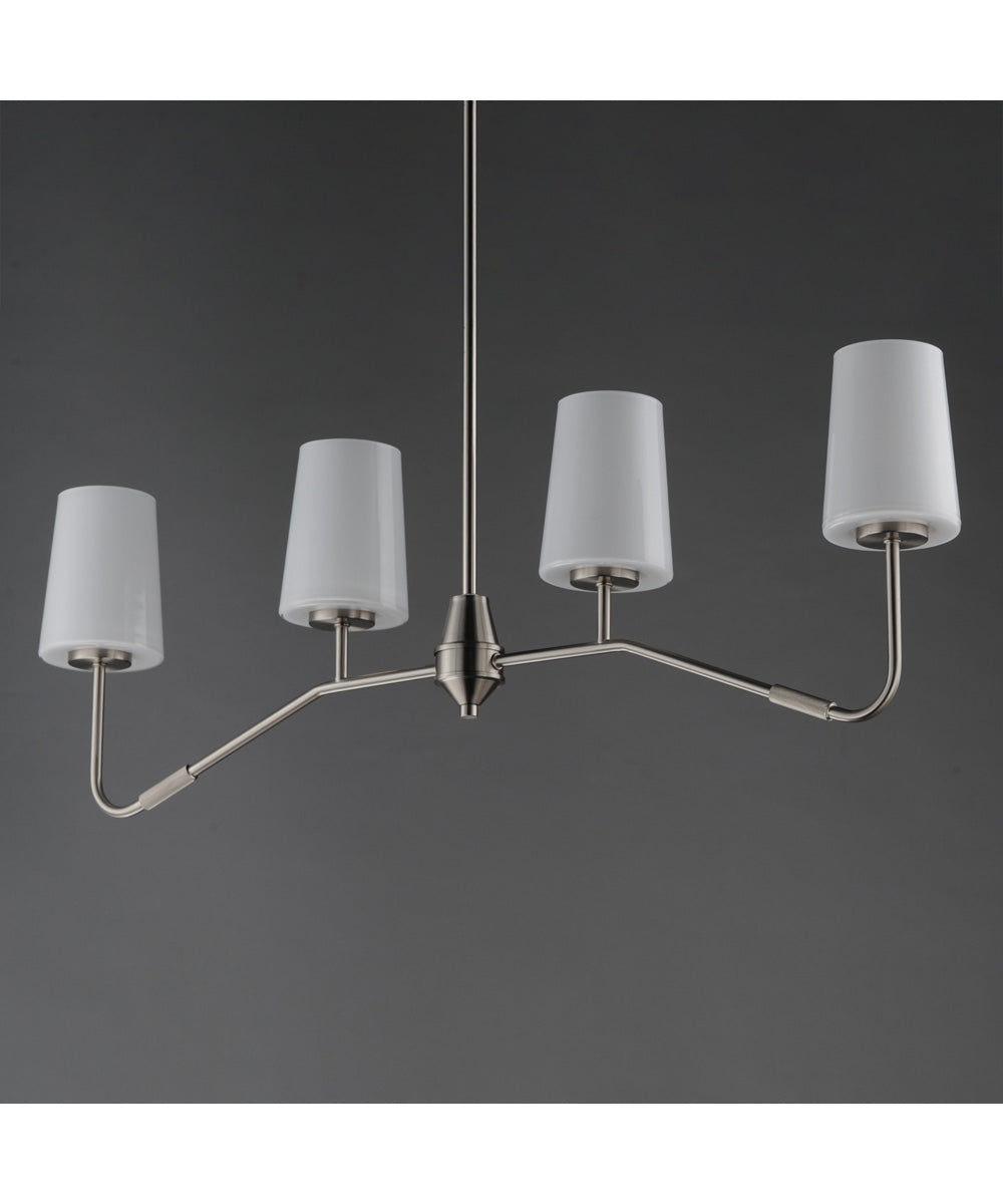 Durham 4-Light Linear Chandelier Satin Nickel