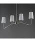 Durham 4-Light Linear Chandelier Satin Nickel