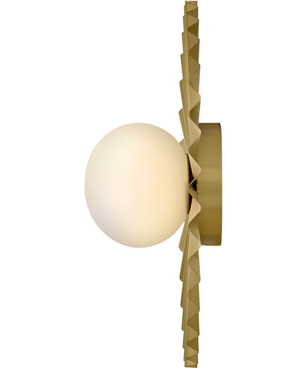 Stevie 1-Light Medium Flush Mount in Lacquered Brass