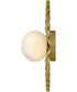 Stevie 1-Light Medium Flush Mount in Lacquered Brass