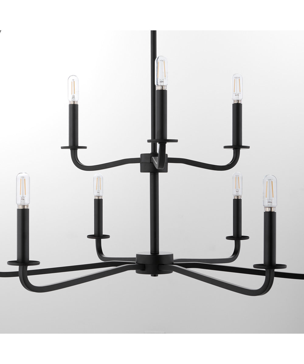 Rutherford 9-light Chandelier Matte Black