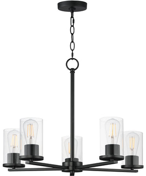 Lateral 5-Light Chandelier Black