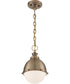9"W Ronan 1-Light Pendant Burnished Brass